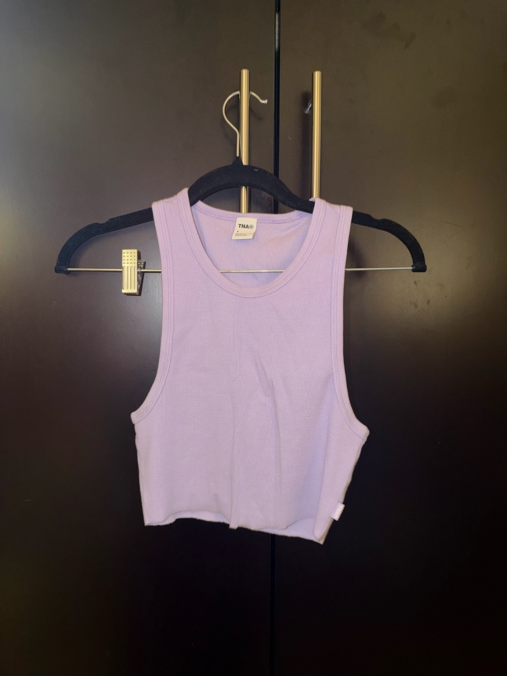 TNA Lilac Ribbed Cropped Tank
